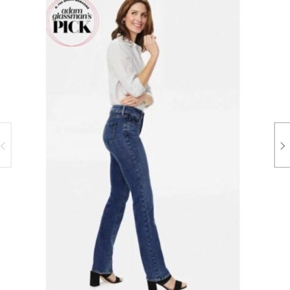 NYDJ Denim - NYDJ Jeans Marilyn Straight Leg Denslowe Dark Wash NYDJ Denim - NYDJ Jeans Marilyn Straight Leg Denslowe Dark Wash